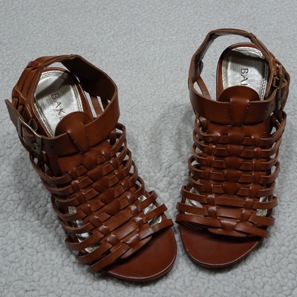 Bakers Shoes - Bakers brown gladiator wedges size 5 1/2